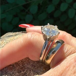 3.26 Tiffany Style Wedding Ring Platinum Round Classic Ring